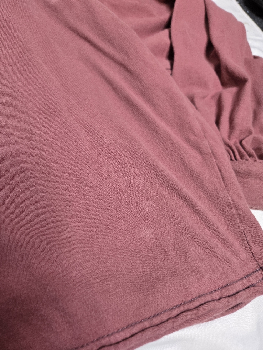 TAYLOR SWIFT maroon Auroras And Sad Prose puff‎ long sleeve cropped tee shirt M - Picture 4 of 10